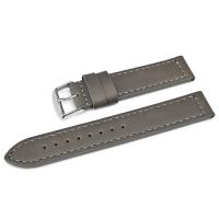 Ремешок для часов натуральная кожа серый 22 мм C22-22greyXL