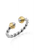 Кольцо не сомкнутое витое 6004-3 DK размер  L