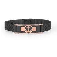 Браслет мужской меланское плетение Якорь 2094-03DK