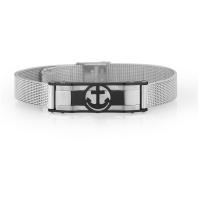 Браслет мужской меланское плетение Якорь 2094-01DK