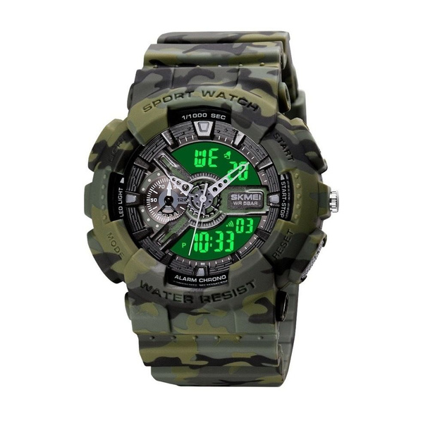 Часы наручные Skmei мужские электронные спортивные 1688green-camo