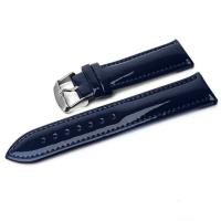 Ремешок для часов натуральная кожа синий 10 мм C12-10blue