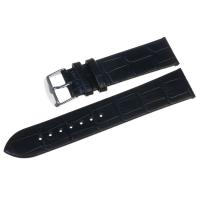 Ремешок для часов натуральная кожа черный 22 мм C25-22black