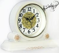 Настольные часы Mirron белые с музыкой SN24C-1BZBmuz