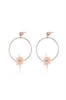 Серьги солнце со стразами 5004-04DK