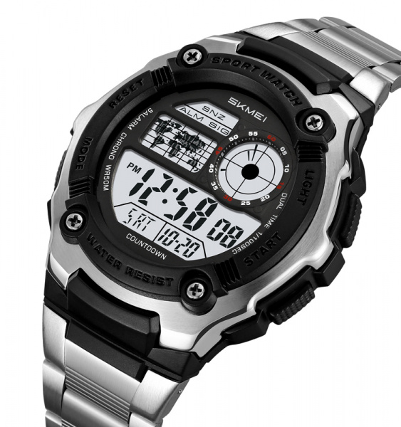 Часы наручные Skmei мужские электронные спортивные 2473silver