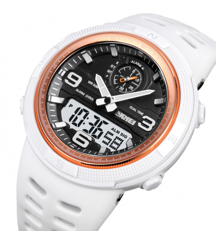 Часы наручные Skmei мужские электронные спортивные 1655white-white