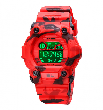 Часы наручные Skmei детские электронные спортивные 1635camo-red