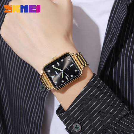 Часы наручные Skmei мужские кварцевые 1955gold-black-risks