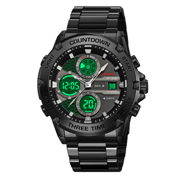 Часы наручные Skmei мужские электронные спортивные 2502black-steel