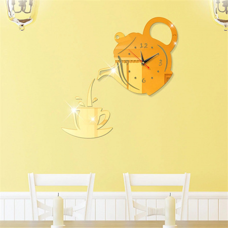 Настенные часы Mirron 3D золотые T188Z