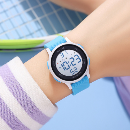 Часы наручные Skmei женские электронные спортивные 2427white-blue