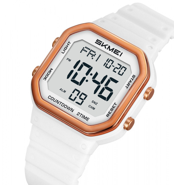Часы наручные Skmei женские электронные спортивные 2439white-white