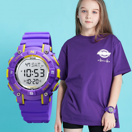 Часы наручные Skmei детские электронные спортивные 1613purple
