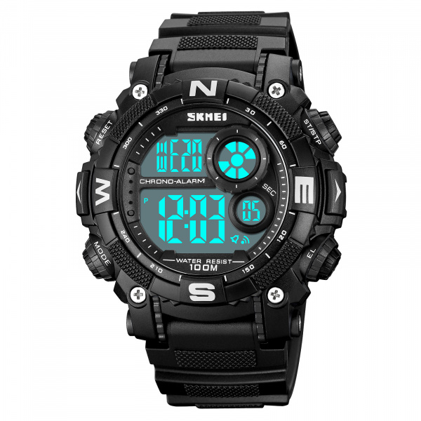Часы наручные Skmei мужские электронные спортивные водонепроницаемые 1887black-white