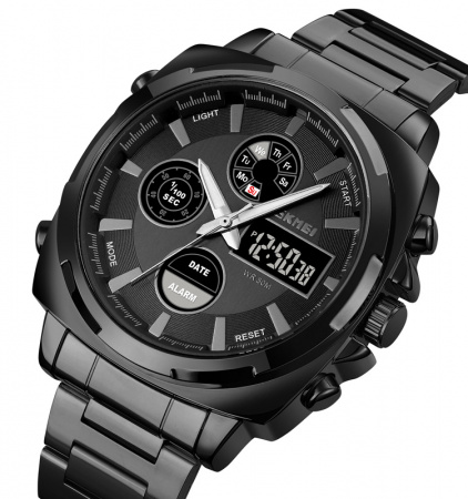 Часы наручные Skmei мужские электронные спортивные 1673black-black