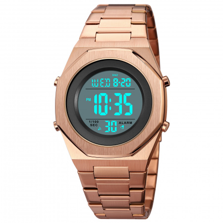Часы наручные Skmei мужские электронные 2066rose-gold-white
