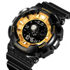 Часы наручные Skmei мужские электронные спортивные 2035black-gold-black