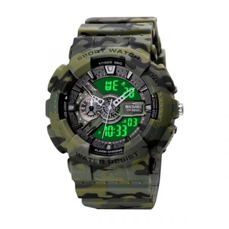 Часы наручные Skmei мужские электронные спортивные 1688green-camo