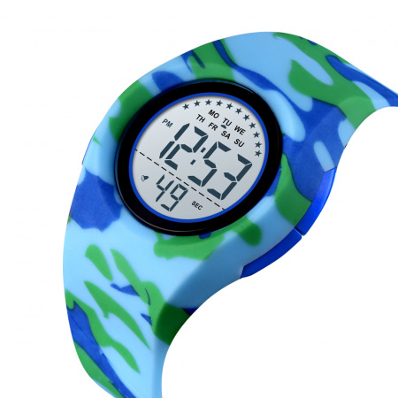 Часы наручные Skmei детские электронные спортивные 1556blue-camo