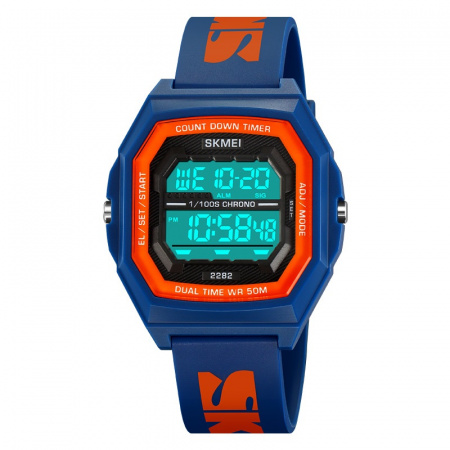 Часы наручные Skmei мужские электронные 2282blue-orange