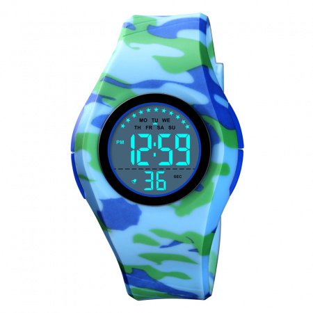 Часы наручные Skmei детские электронные спортивные 1556blue-camo