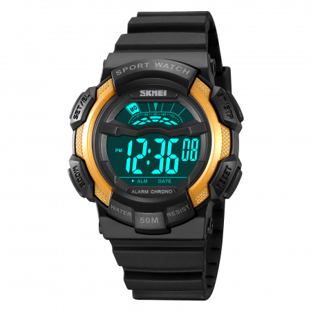 Часы наручные Skmei мужские электронные спортивные 2153black-gold