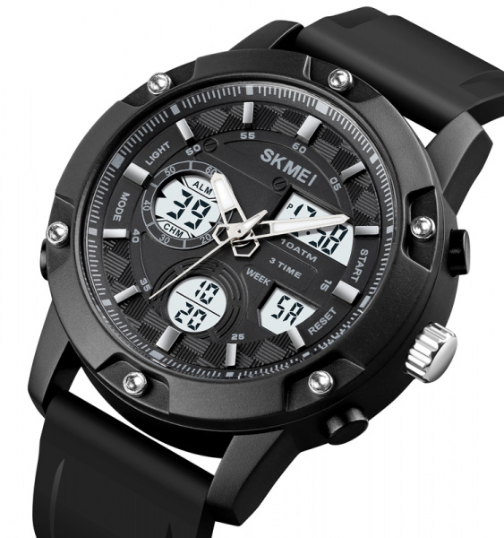 Часы наручные Skmei мужские электронные водонепронецаемые спортивные 1757black-white