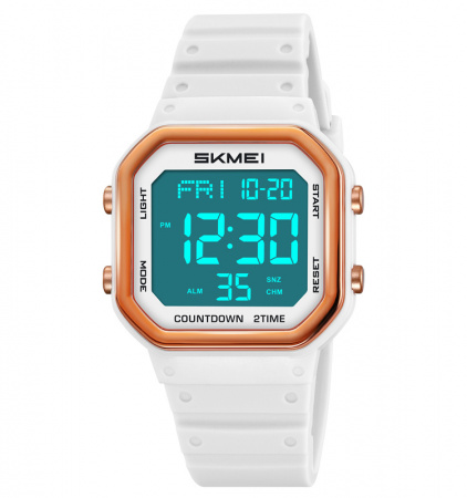 Часы наручные Skmei женские электронные спортивные 2439white-white