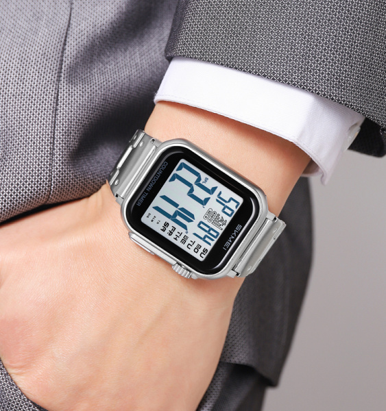 Часы наручные Skmei мужские электронные спортивные 2447silver-white