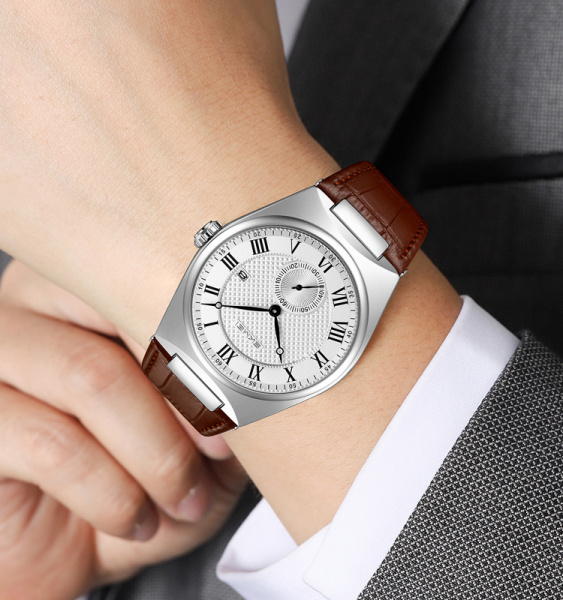 Часы наручные Skmei мужские кварцевые 9390silver-brown