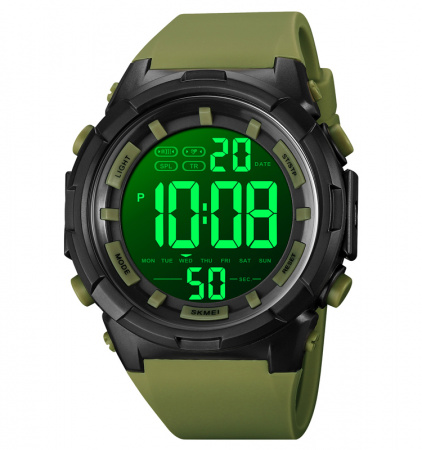 Часы наручные Skmei мужские электронные спортивные 1845army-green