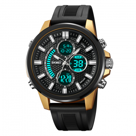 Часы наручные Skmei мужские электронные спортивные 2235black-gold-black