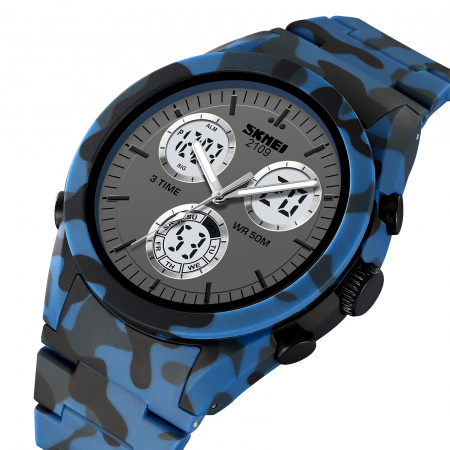 Часы наручные Skmei мужские электронные спортивные 2109dark-blue-camo