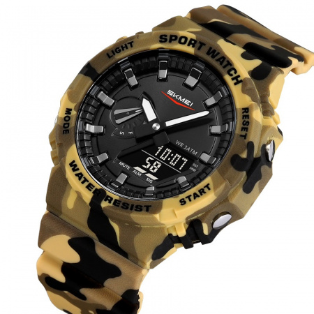 Часы наручные Skmei мужские электронные спортивные 2351beige-camo