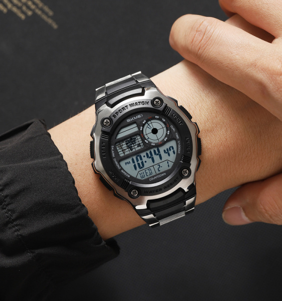 Часы наручные Skmei мужские электронные спортивные 2473silver