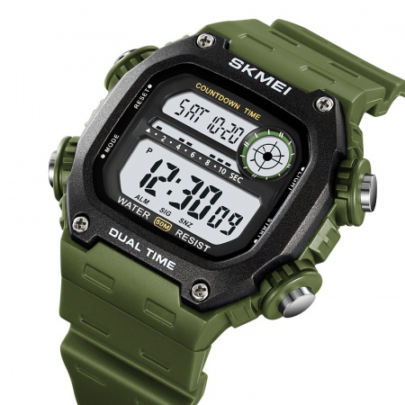Часы наручные Skmei мужские электронные спортивные 2126army-green