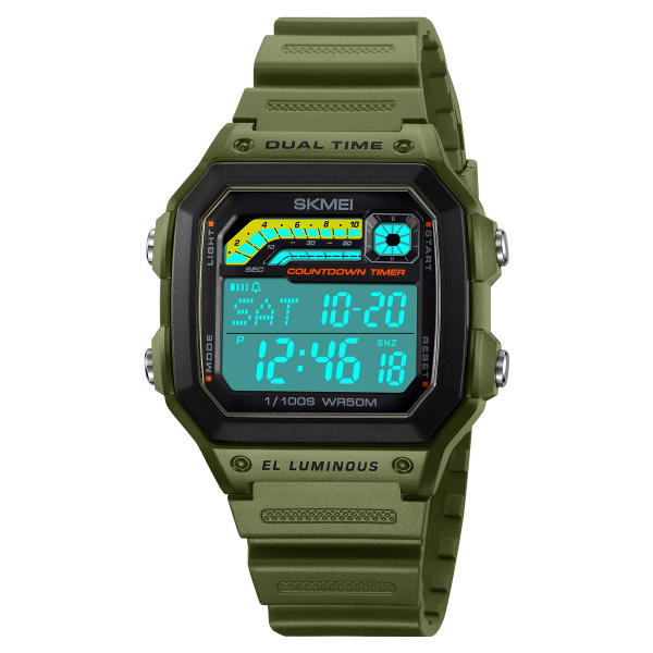 Часы наручные Skmei мужские электронные 2307green