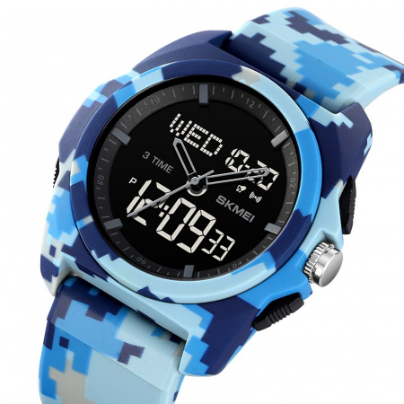 Часы наручные Skmei мужские электронные спортивные 2199blue-camo