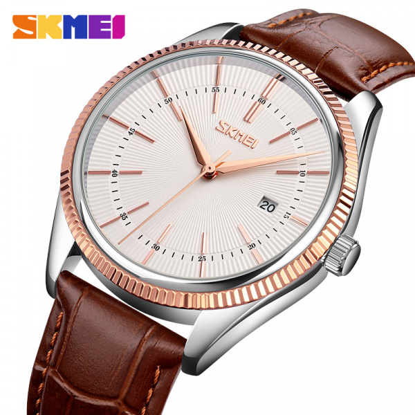Часы наручные Skmei мужские кварцевые 9298silver-rose-gold