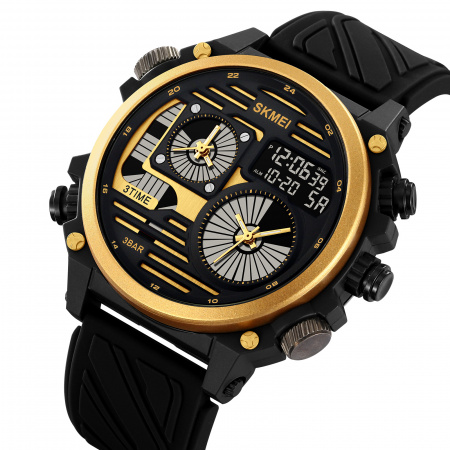 Часы наручные Skmei мужские электронные спортивные 2202black-gold