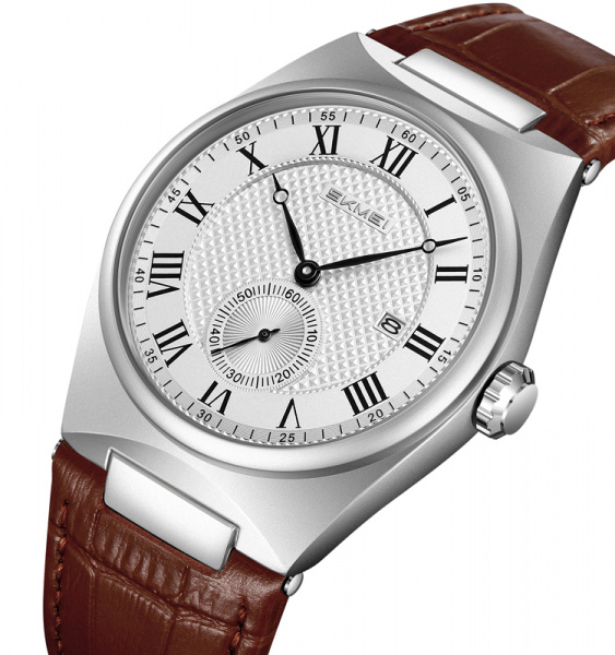 Часы наручные Skmei мужские кварцевые 9390silver-brown