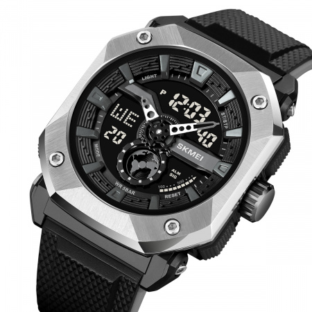 Часы наручные Skmei мужские электронные спортивные 2272silver-black