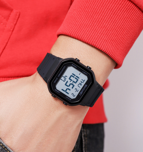 Часы наручные Skmei мужские электронные спортивные 2439black-white